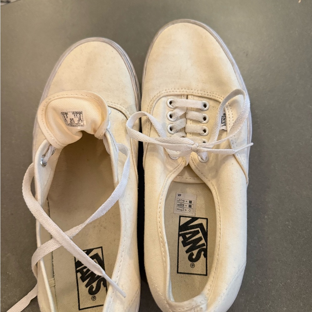 Vans Off-White Canvas Sneakers